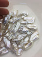 22pcs AA 14-25mm white biwa keshi Freshwater Pearls, no hole,ZS-80-1-16