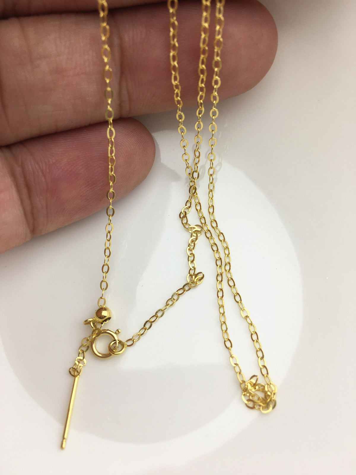 18'' Adjust 14k gold filled 1.0mm O Chain Necklace With adjust Clasp,Replace Necklace,Chain Necklace,,AGF-OTH-008