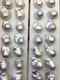 5 pairs AAA- 12-15mm White Flameball Pearl Pairs,no hole,Baroque Cultured Freshwater Pearl,flameball pearls,FL15-3A-13