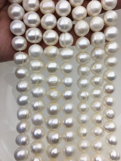 AA 10.4-11mm white Near Round potato freshwater pearls,1.5mm,2.0mm,2.2mm,2.5mm,3.0mm big hole,pearl for DIY,CR10-2A-SLWc-1