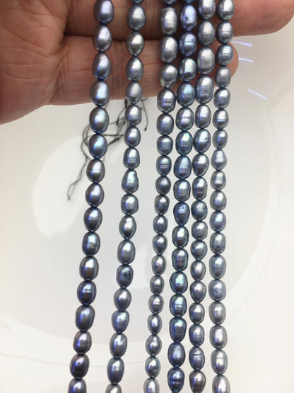 AA 5-5.5mm gray blue freshwater pearls,LR5-T4