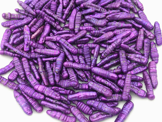 10pcs AA 5-7mm purple Biwa Freshwater loose Pearls,center drill hole,ZS-104-11