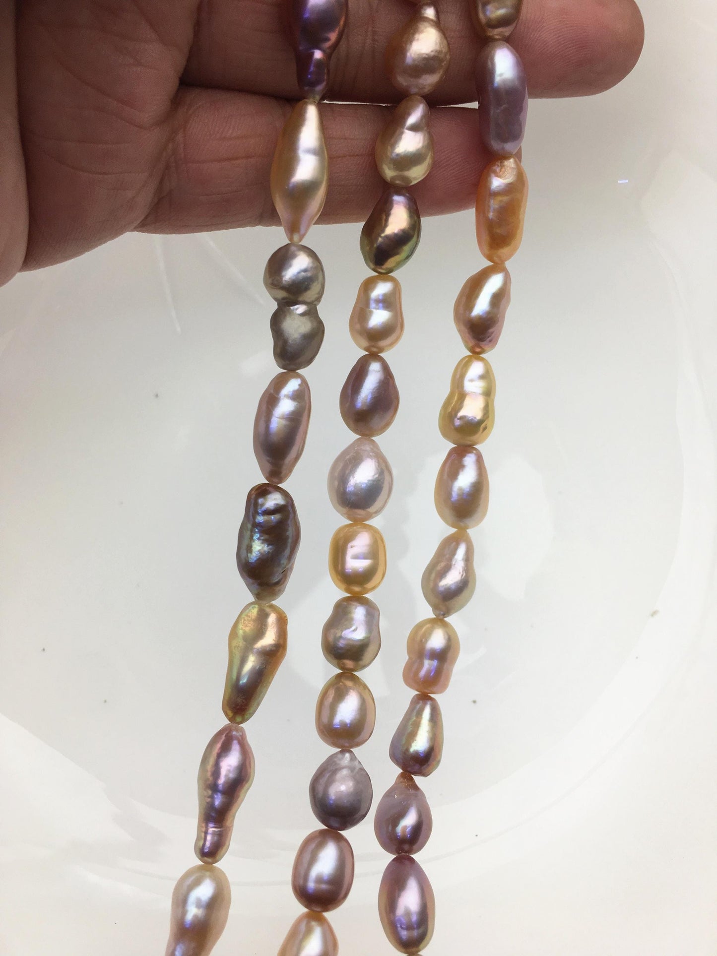 3 strands AAA 8-10mm natural pink purple baroque Freshwater Pearl,DIY Loose Freshwater Pearl,ZS-200-121-22