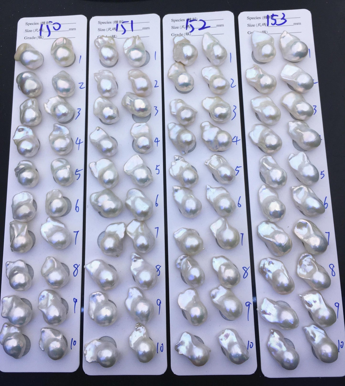 1 pair AAA 13-15x18-22mm White Flame ball Pearl Pairs-large Baroque freshwater pearl pairs,top half hole,FL15-3A-8-65