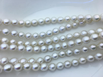 AAA 11-13mm white oval near round freshwater pearls,loose pearl beads,round pearl string,pearl necklace DIY jewelry material,RP12-2A-5