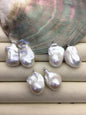 1 pair AAA 14-16x19-23mm White Flameball Pearl Pairs - large Baroque freshwater pearl pairs,FL15-3A-8-6