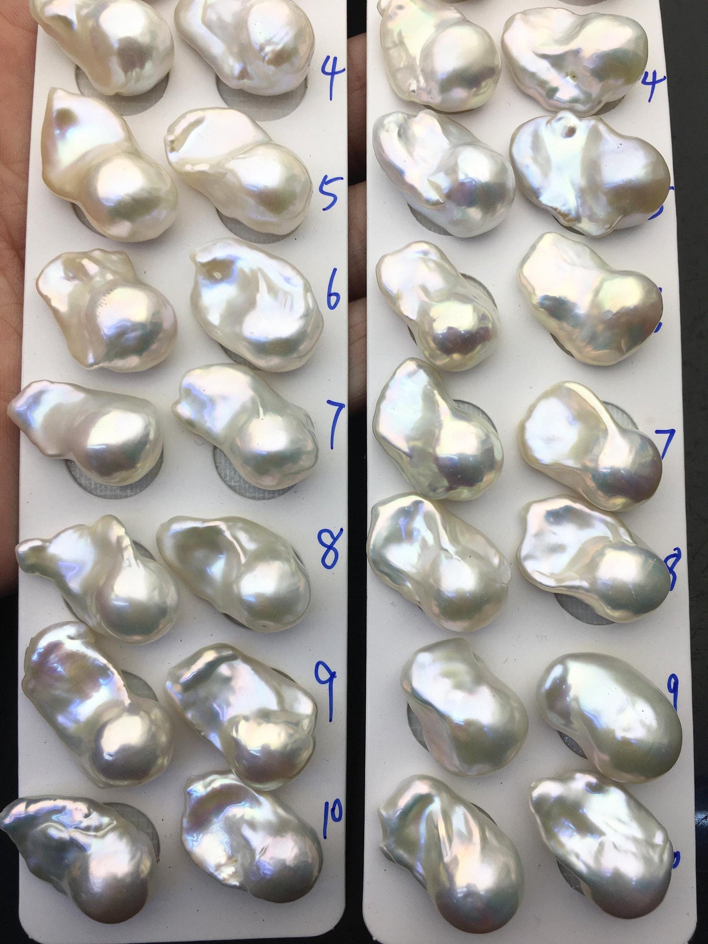 1 pair AAA 13-18x20-28mm White Flame ball Pearl Pairs-0.9mm top half hole-large Baroque freshwater pearl pairs,Fire Ball Pearl,FL15-3A-8-41
