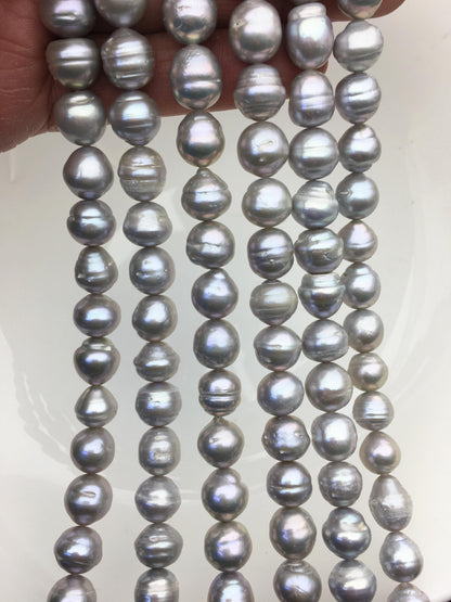 15.5'' AA 9-11mm gray drop Edison Freshwater Pearl,ED12-T10