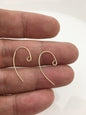 3 pairs 12x20mm 14k goldfilled Simple Dangle Earrings, 0.64mm diameter, DIY earrings jewelry,AGF-ER-009