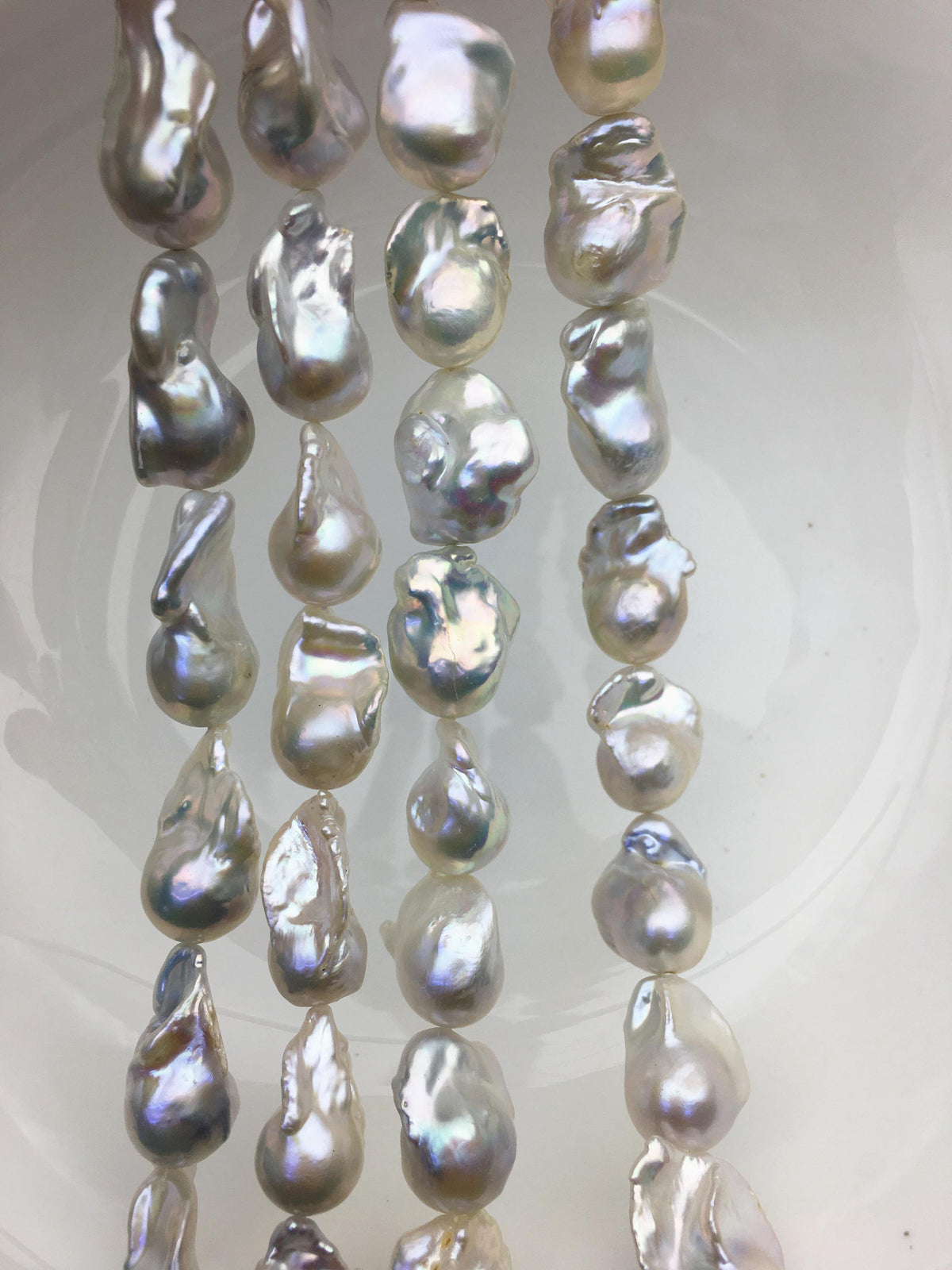 15.5'' AA+ 11-16mm white flame ball pearl,FL15-2A-5-15