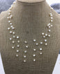 AAA 6-7mm floating necklace,illusion necklace,multistrand necklace,multistrand necklace,peach pearl necklace,NPN3-002