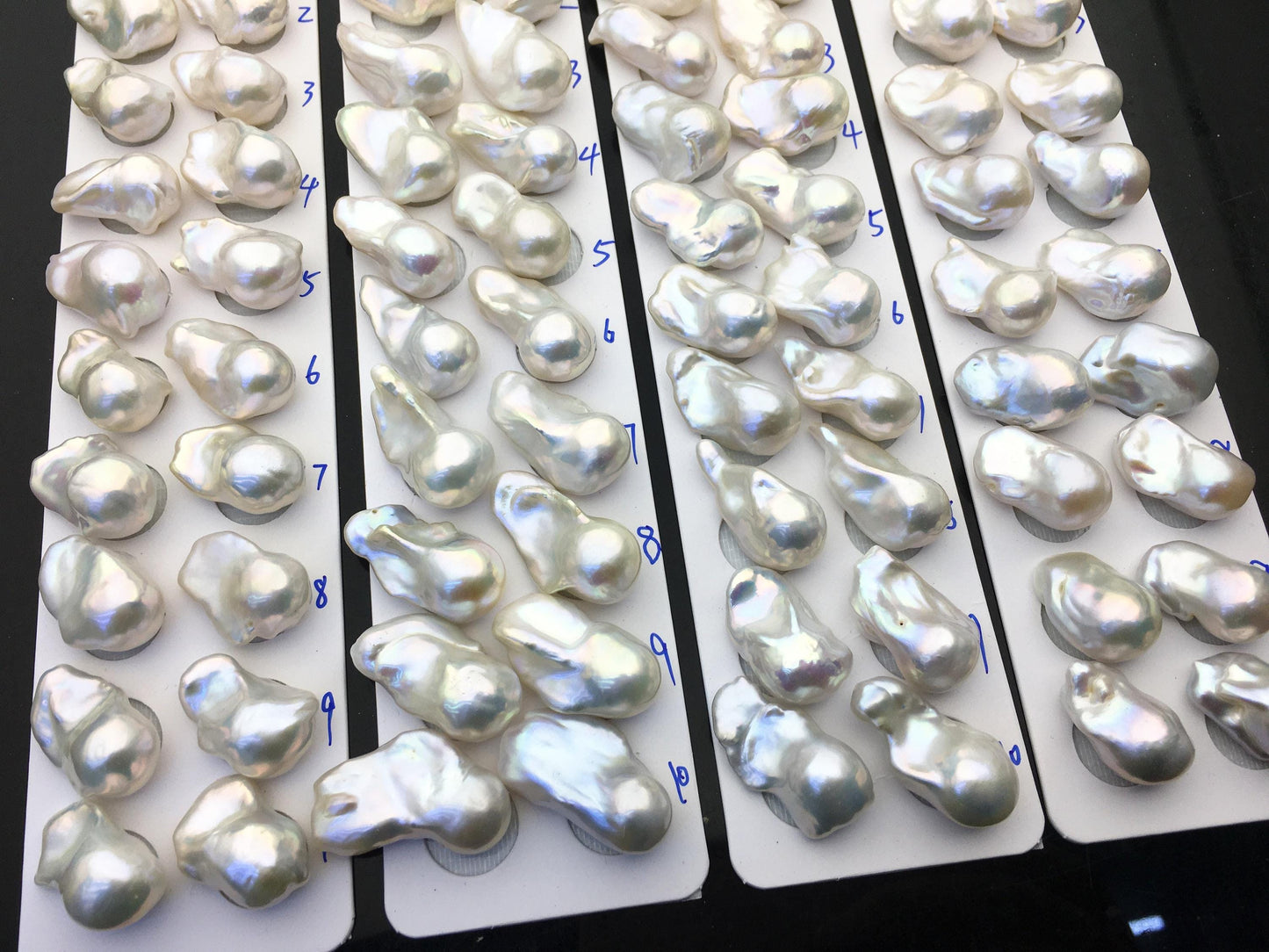1 pair AAA 14-18x20-28mm White Flameball Pearl Pairs,Baroque Cultured Freshwater Pearl,0.9mm top ahlf hole,flameball pearls,FL15-3A-8-44