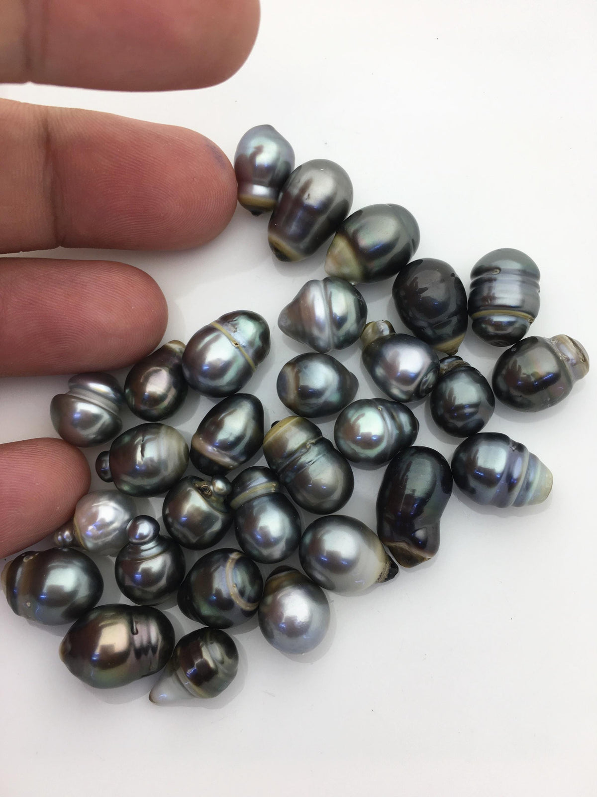 29pcs 9-11mm baroque drop Tahitian Sea Pearl,no hole,TH-temp-008