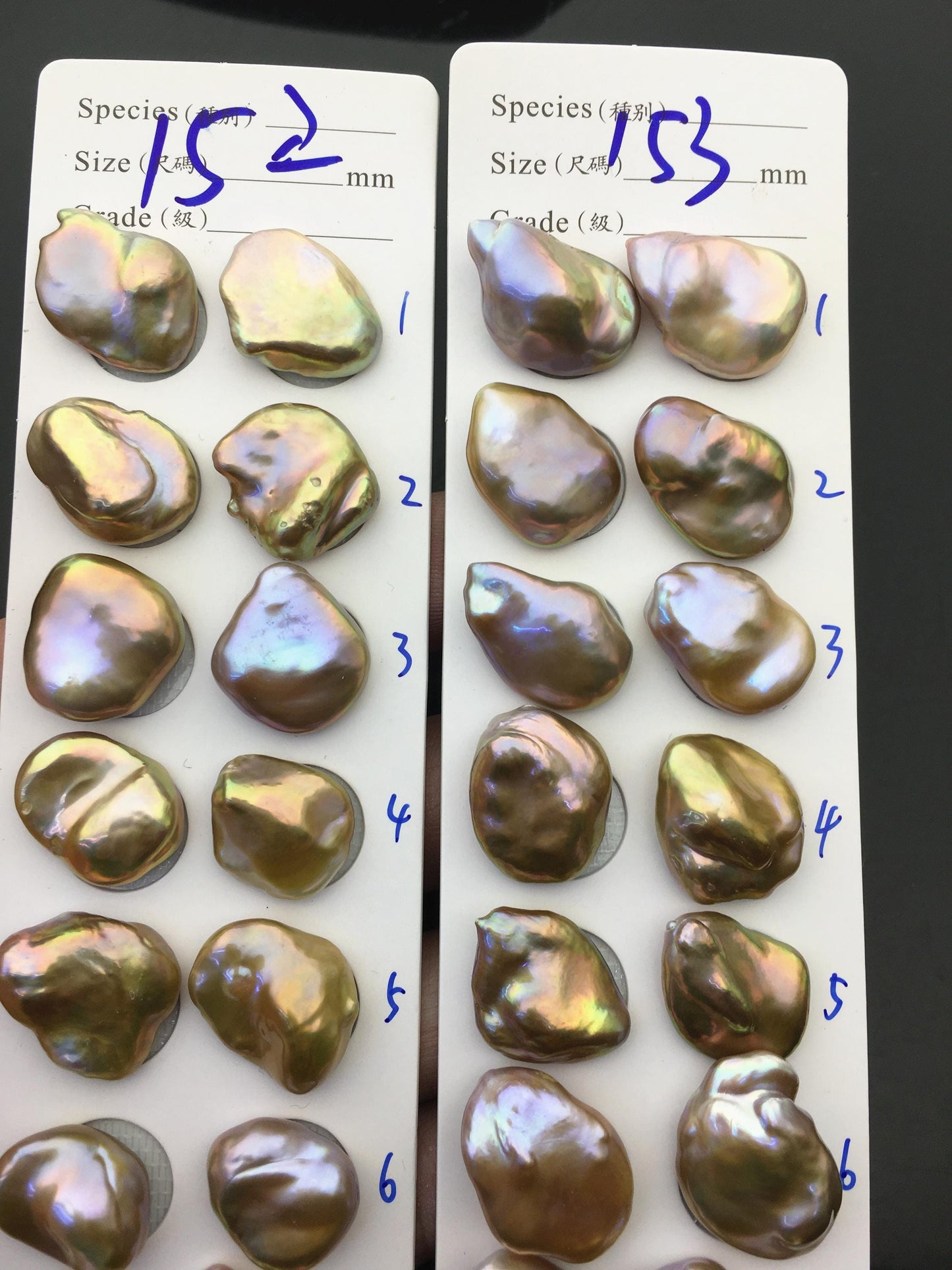 1 pair AAA 13-16x17-22mm Natural Rainbow Baroque Pearl Pairs,Baroque Cultured Freshwater Pearl,no hole,FL15-3A-9-28