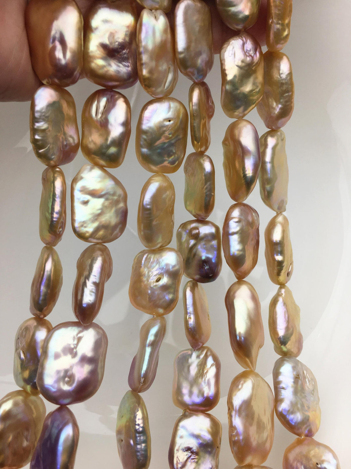 AA+ 15-18mm mix color thick rectangle freshwater pearls,diy bead,flat block pearl bead,ZS-103-32