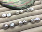 AAA 10-11/11-12mm Gray keshi pearls Pair,for make stud earrings,baroque pearl,loose pearl beads,ZS-127-62-12