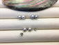 AAA 6.5-7mm gray round pearl stud earrings,cultured pearl beads,natural pearls,SE3-T19