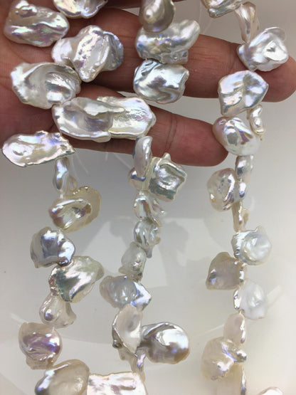 AAA 10-13mm White Long Keshi Freshwater Pearls,keshi pearl strands,ZS-129-11