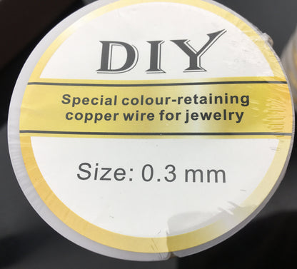 2 rolls 0.3/0.4/0.5/0.6/0.8mm 18k solid gold plated/Silver Color Copper wire Jewelry Wrapping,Jewelry Quality Copper Wire,A-OTH-020
