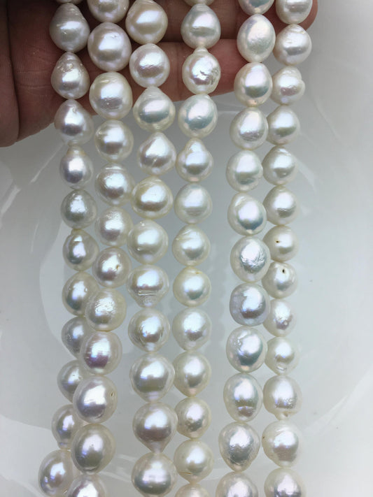 AA 10-12mm white baroque drop Edison Freshwater Pearl,ED12-2A-5-22