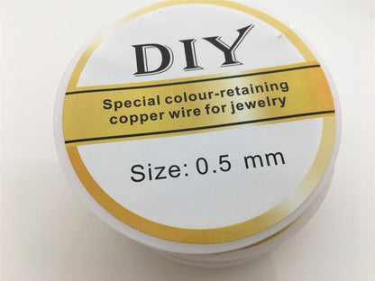 2 rolls 0.3/0.4/0.5/0.6/0.8mm 18k solid gold plated/Silver Color Copper wire Jewelry Wrapping,Jewelry Quality Copper Wire,A-OTH-020