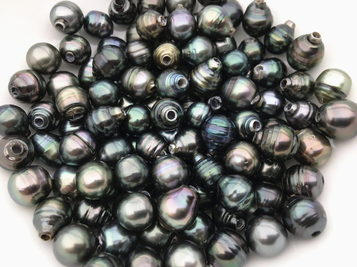 Real Green Tahitian pearl bracelet,High Luster pearl, Pearl Leather bracelet,Taitian pearl bracelet, Black Leather Pearl bracelet,Le10-002