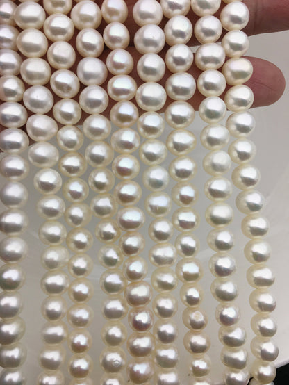 AAA 6.5-7mm white potato freshwater pearls, loose pearls,beading supplies,CR7-3A-1