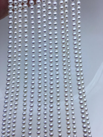 AAA 3.5-4mm white round freshwater pearls, seed pearl,white pearl,full strand,round pearl strands,pearl wholesale,RP3-3AY-GJ-6