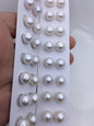 5 pairs AA+ 10-11mm white round freshwater pearls pair,no hole,RP10-3A-7