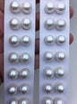 1 pair AAA+ 11-12mm white round freshwater pearl pair,no hole,RP11-3A-4