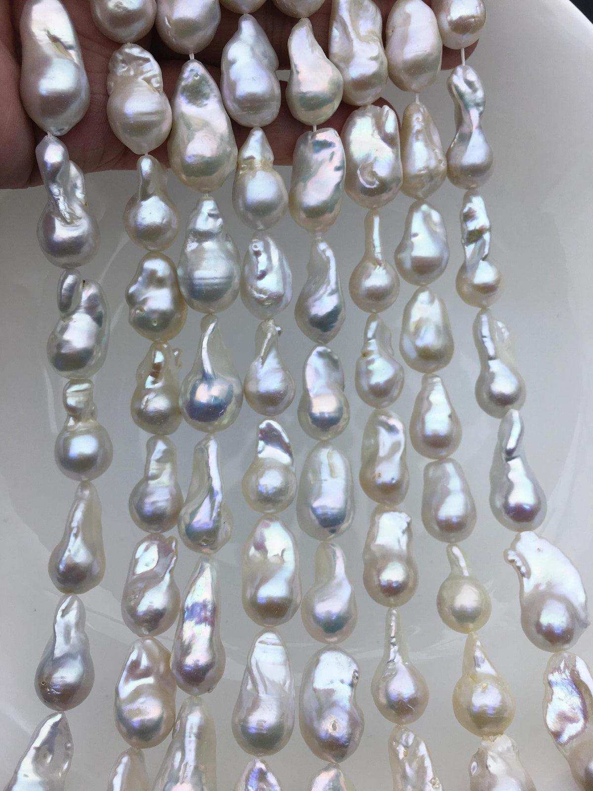1 strands AA+ 11-13mm white flame ball pearl,FL15-2A-5-61