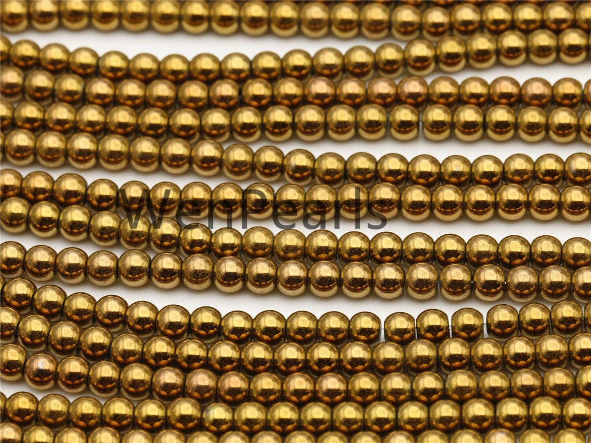 Hematite Brown 4mm Smooth Round,AAA, 105pcs,15.5 inches,G50-R4-004