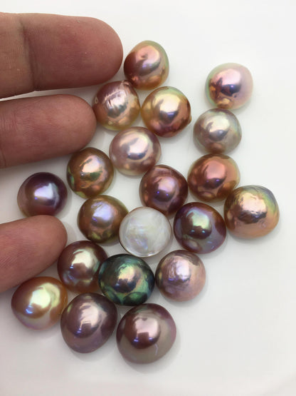 20pcs AAA 12-13mm Baroque Mabe Natural Rainbow Freshwater Pearls,no hole,MB-T65