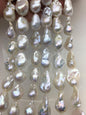 15.5'' AA 13-16mm white flame ball pearl,FL15-2A-5-18
