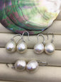 1 pair AAA 13-14mm white drop edison pearl dangle earrings,S925 Sterling Sliver earrings,wedding pearl earrings,SE3-T9-1