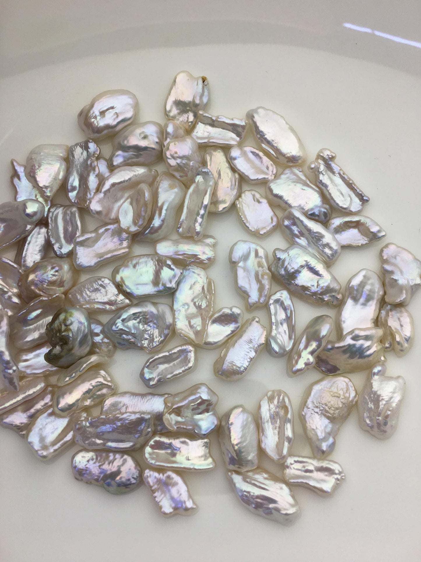 64grams AAA 7-12mm white keshi Freshwater Pearls,no hole,ZS-127-1-18