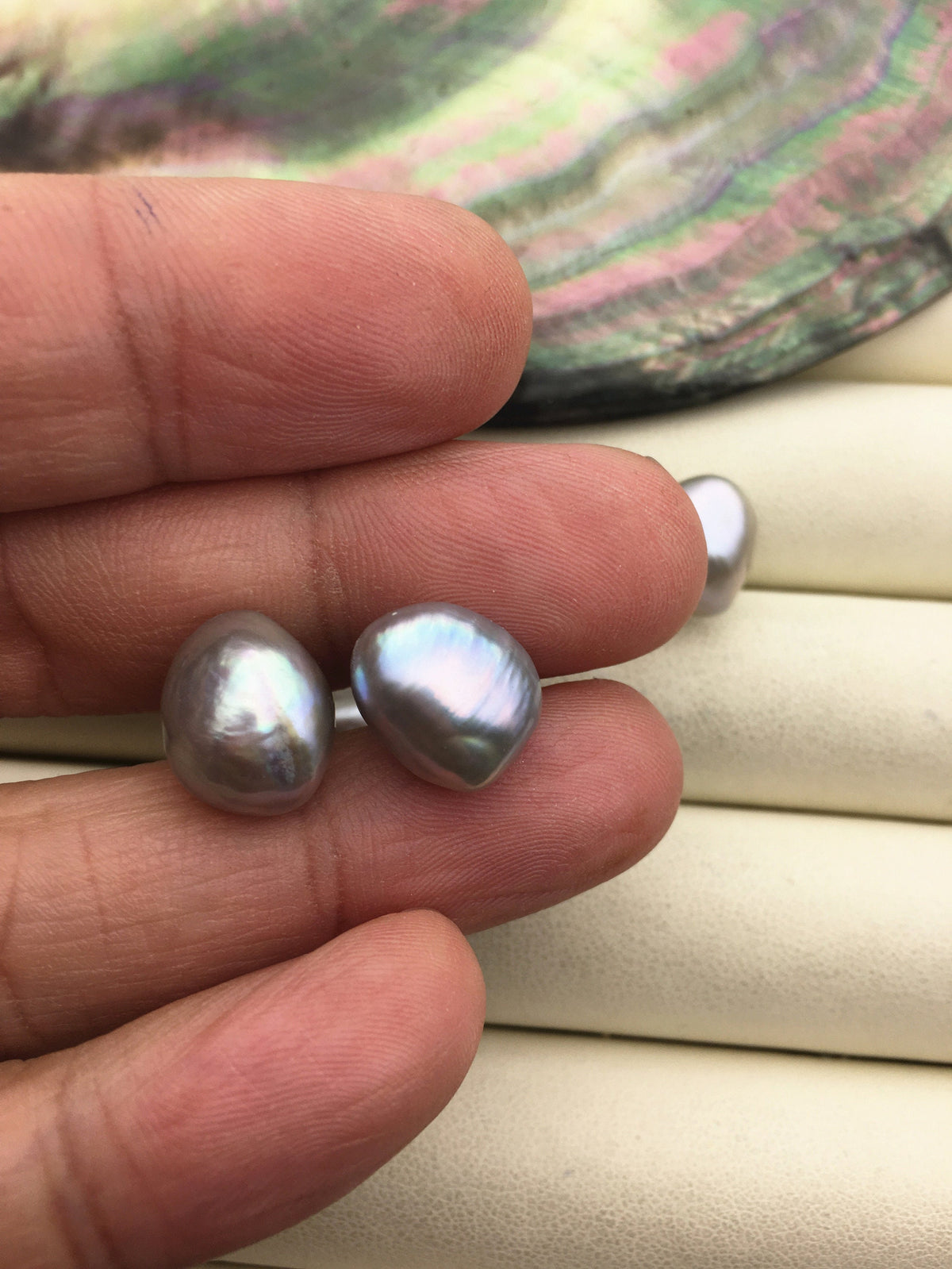1 pair AAA 11mm gray baroque nugget Pearl Stud Earrings,freshwater pearl earrings,Wedding,classic pearl studs,SE1-069-33