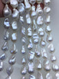 15.5'' AAA 13-16mm white with natural gray flame ball pearl,FL15-3A-7-39