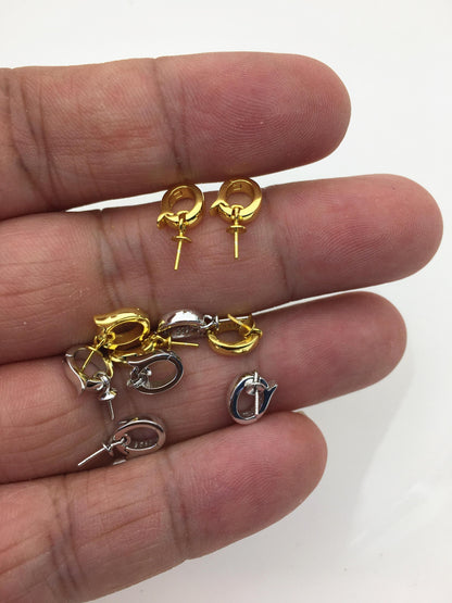2pcs 6x8mm Silver/Gold S925 sterling sliver pendant hook, for pendant,for DIY,wholesale,ASL-P-006