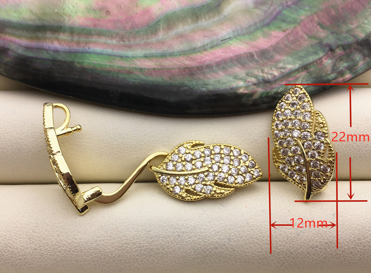 3pcs Copper Plated Gold Pearl Necklace Clasps,WHOLESALE,ASL-CL-024