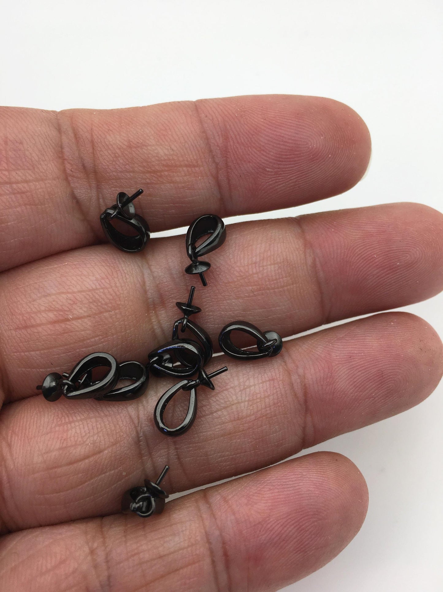 2pcs Big Size sterling silver Cup Pearl Bail Pin Pendant for Half-drilled Beads Charms Jewelry Making Accessory,ASL-P-003
