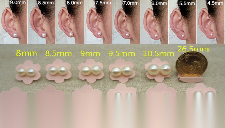 5 pairs AAA 3-3.5mm Purple Seed Button Round freshwater Pearls,loose pearl,for make pearl earring material,half drilled,BTN3-4A-7