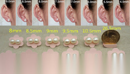 5 pairs AAA 3-3.5mm Purple Seed Button Round freshwater Pearls,loose pearl,for make pearl earring material,half drilled,BTN3-4A-7