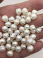 30pcs AA 9-10mm white potato freshwater pearls,2.2mm large hole,CR9-2A-9