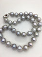 17.5‘’ AA+ 10-12mm gray drop edison freshwater Pearl necklace,genuine freshwater Pearl necklace,NPN1-134