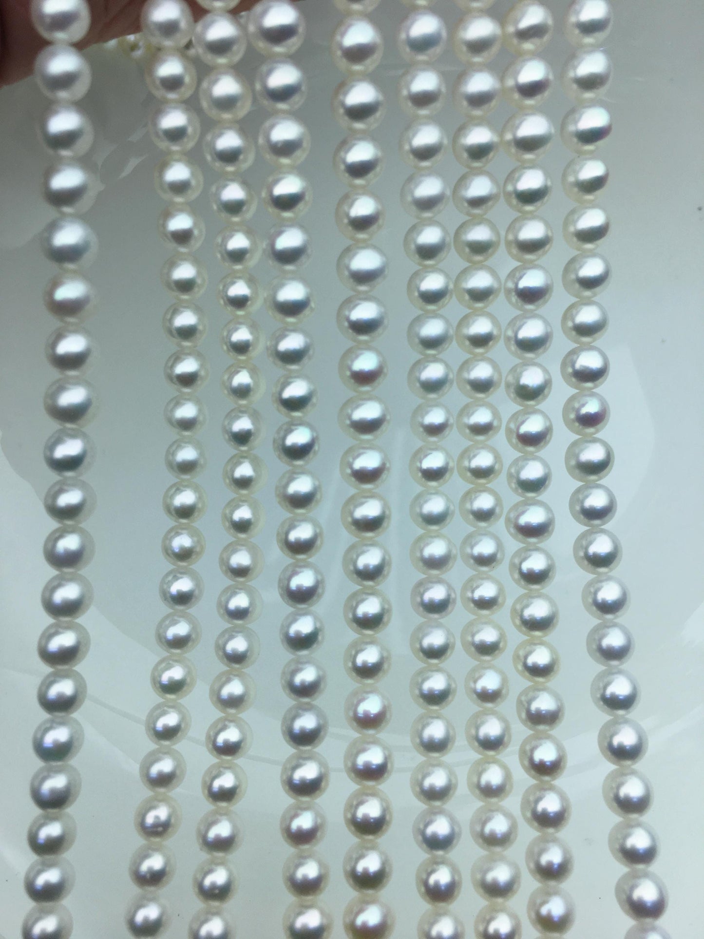 AAA 5.5-6mm white round freshwater pearls,RP5-3A-7