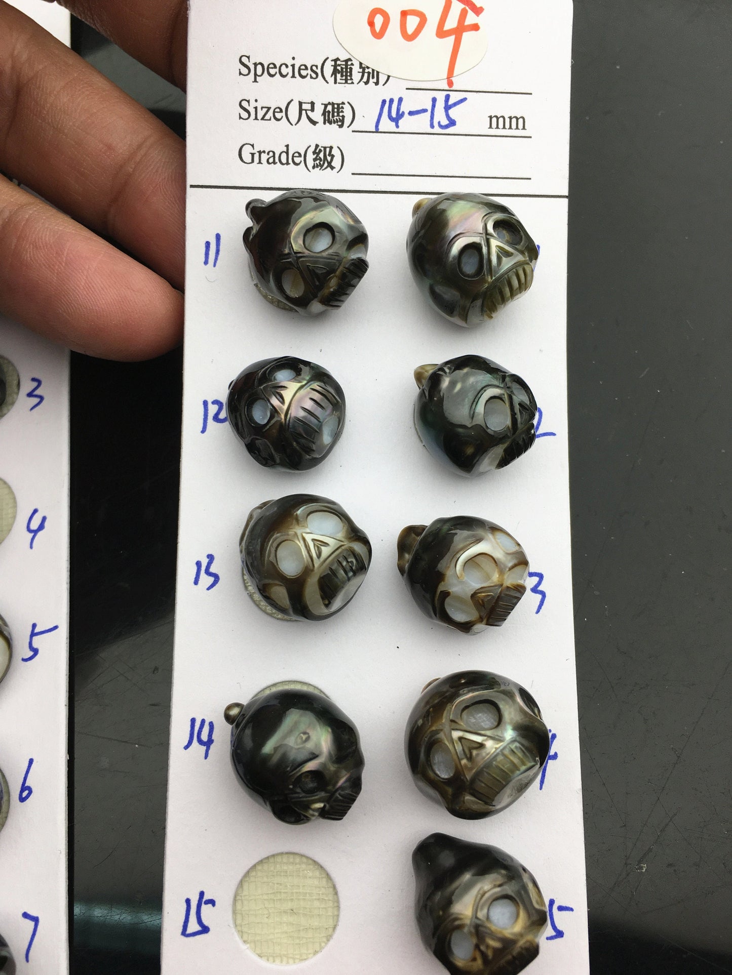1pc 12-14mm Big Tahitian HandMade Carved Skull Sea Pearl Beads For necklace pendant earrings,Natural Color,Diy pearl,CAC-SKU-015-1