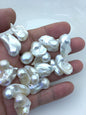 26pcs AAA/AA+ 14-18mm white flame ball pearl,1.0mm large hole,FL15-T4-20