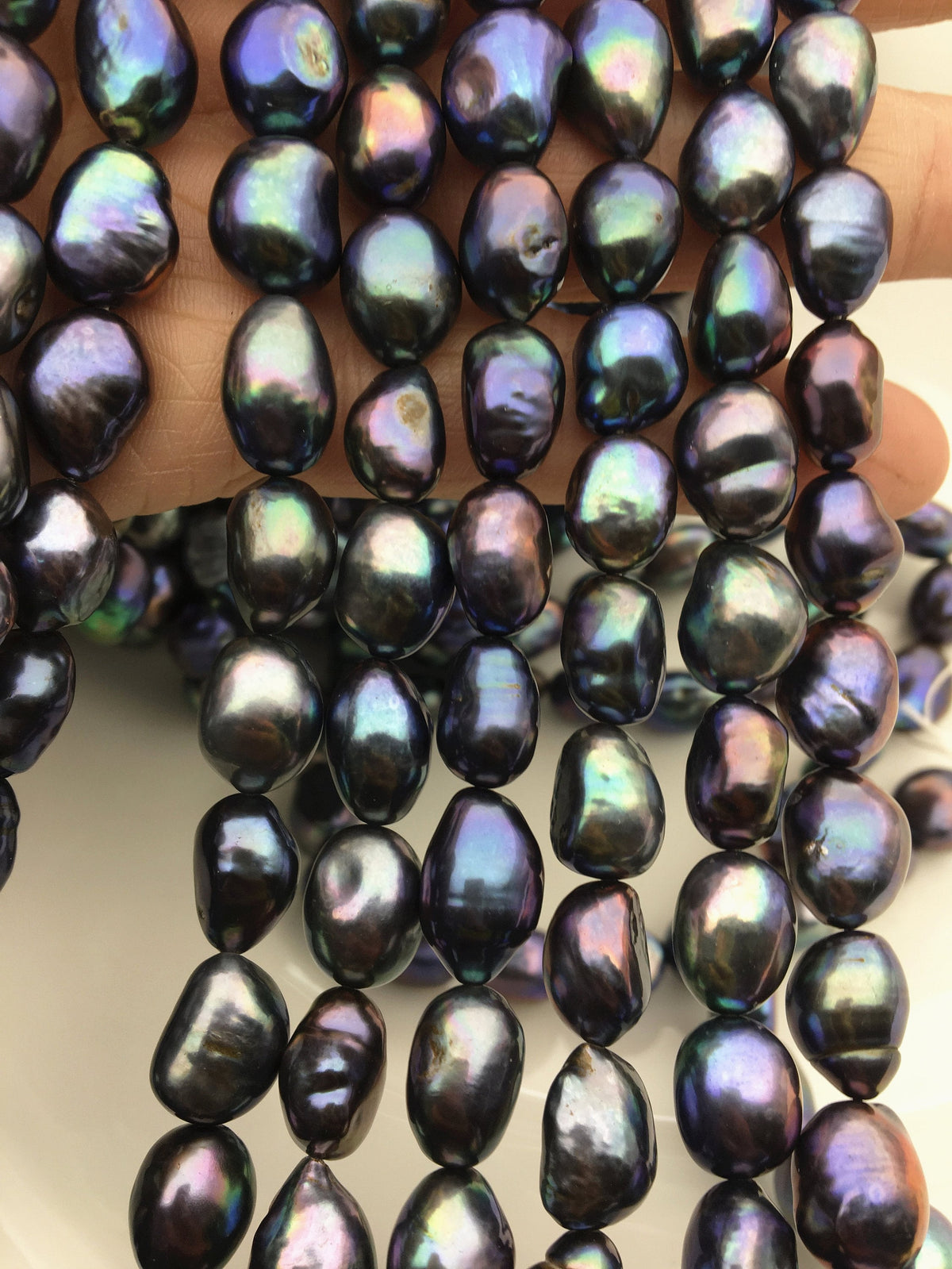 AA+ 10-11mm deep blue nugget freshwater pearls,diy pearl beads,Irregular Beads for Pearl Necklace,LM10-2A-26