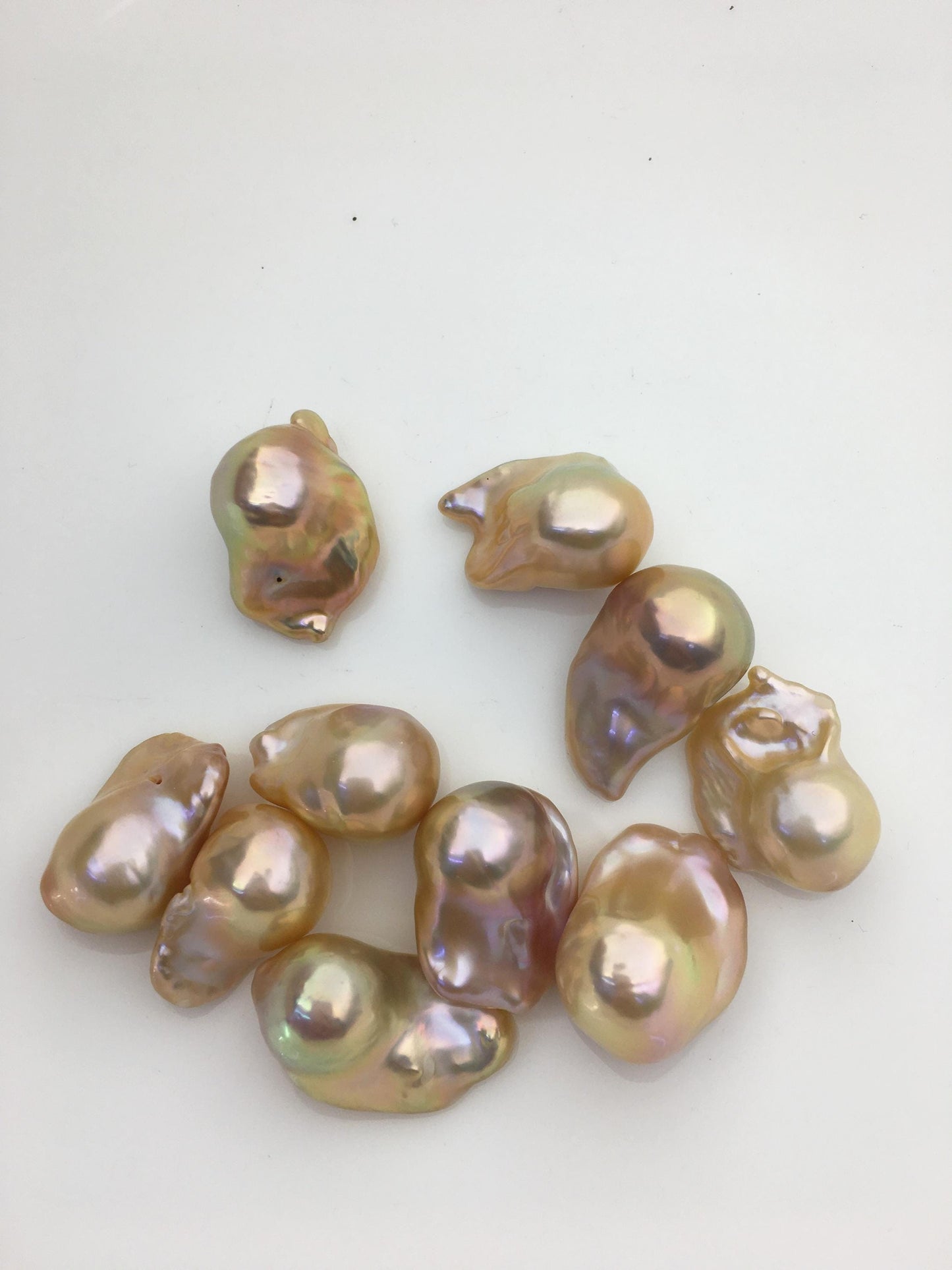 10pcs AAA 13-17mm Natural Color Flame ball Pearl - no hole,FL15-T4-60